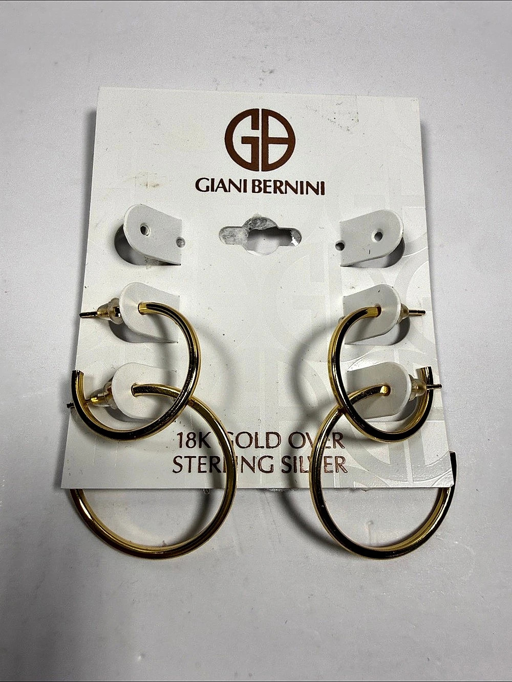 Giani Bernini 18K Gold Over Sterling Silver Hoop Earrings Set